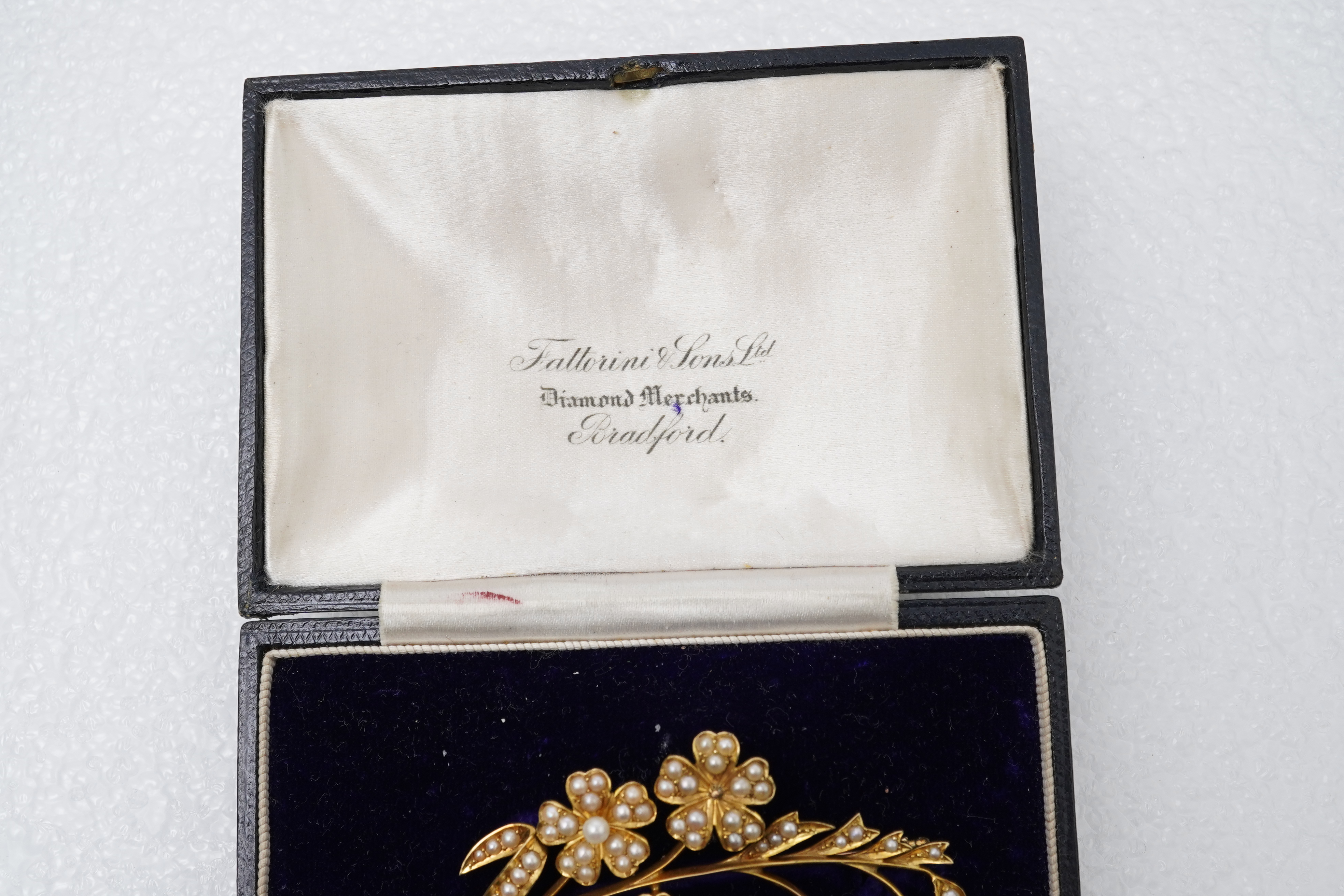 An Edwardian seed pearl brooch, early 20th century